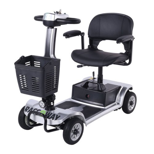 Elektrický štvorkolesový vozík RACCEWAY® SPLIT, strieborný