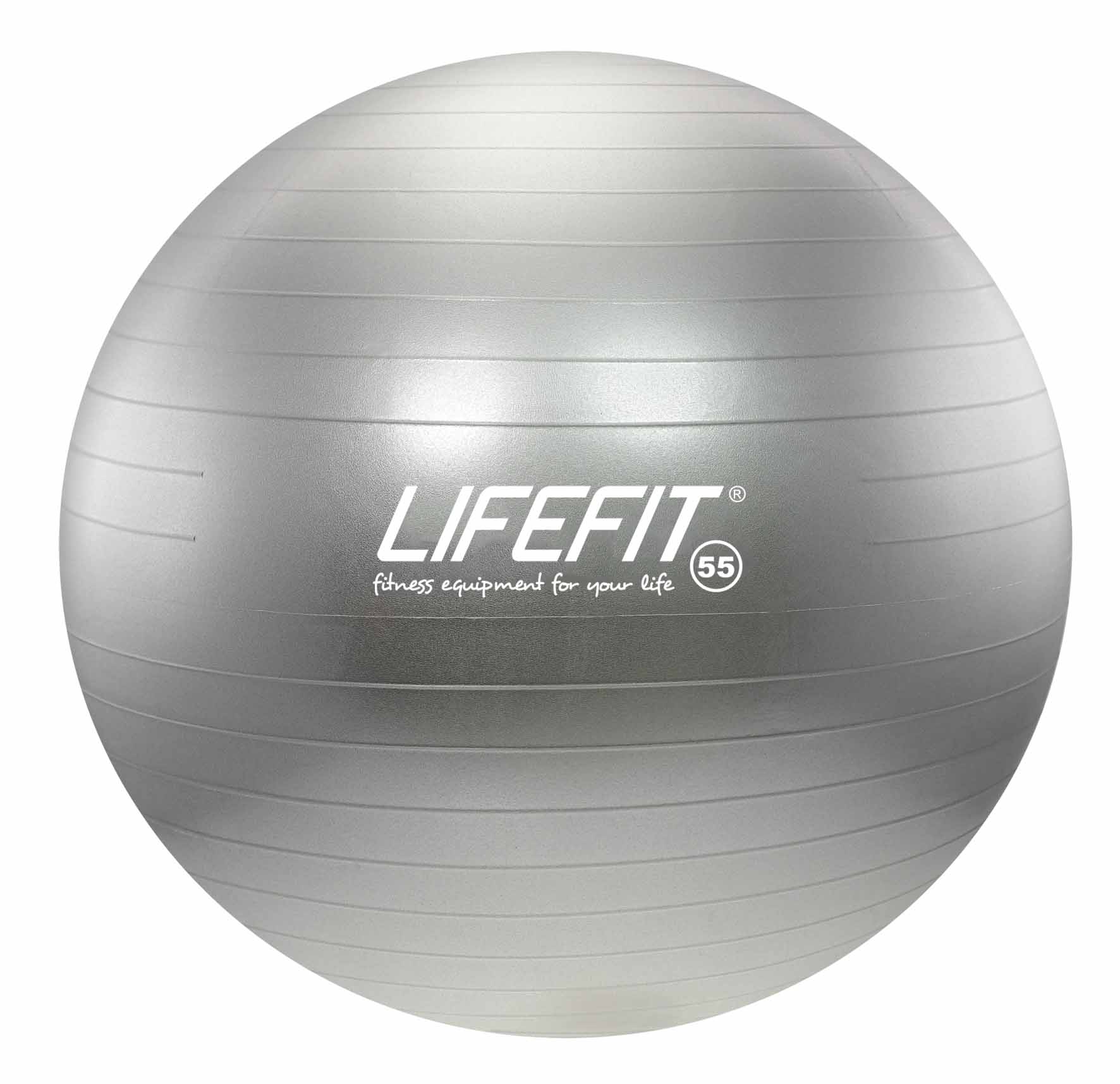 Gymnastická lopta LIFEFIT ANTI-BURST, 55cm, strieborná