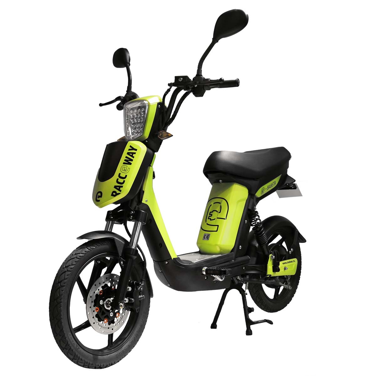 Elektrický motocykel RACCEWAY E-BABETA, zelený-metalíza