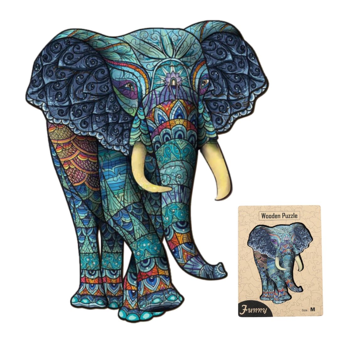 Drevené puzzle SLON