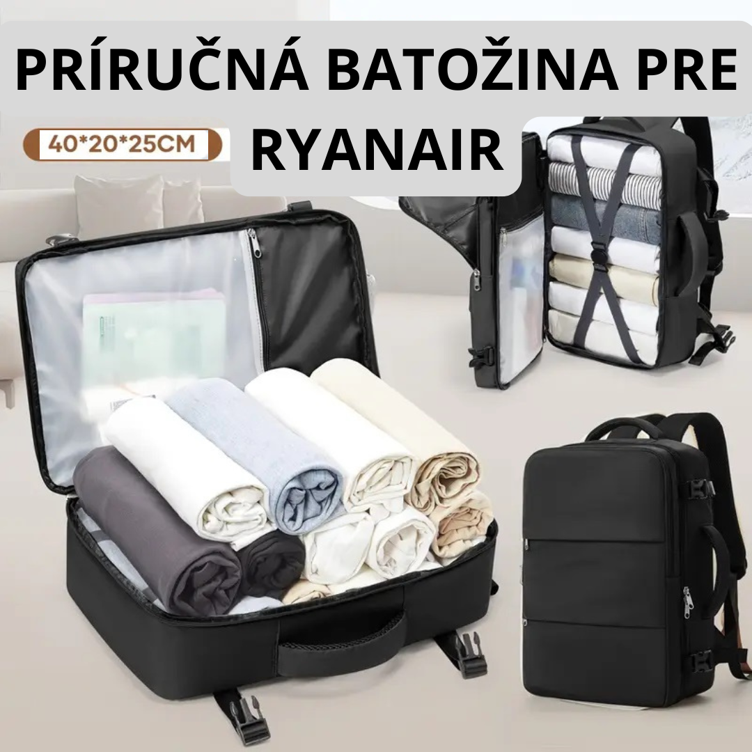 Príručná batožina ruksak pre Ryanair Čierna
