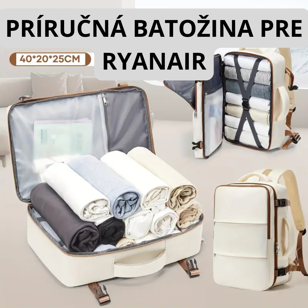 Príručná batožina ruksak pre Ryanair Béžovo hnedá