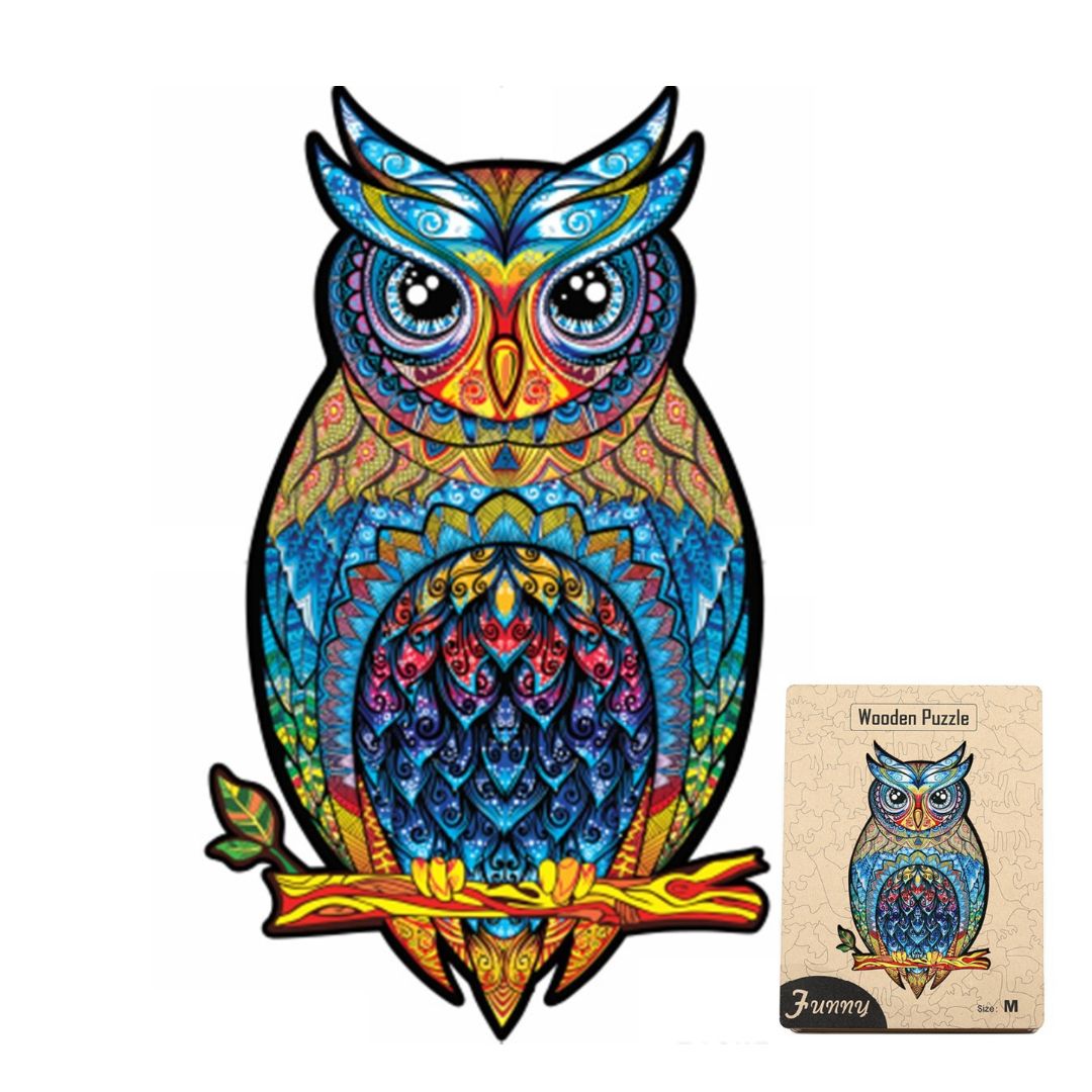 Drevené puzzle SOVA