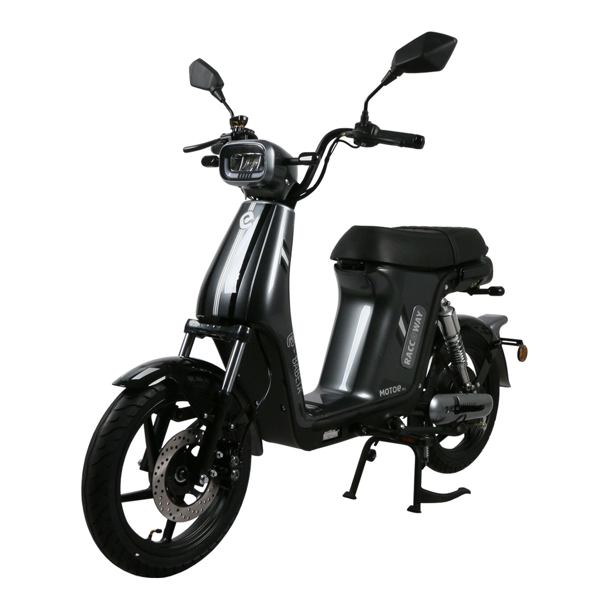 Elektroskúter RACCEWAY® E-BABETA® II, sivo-čierna, bez batérie