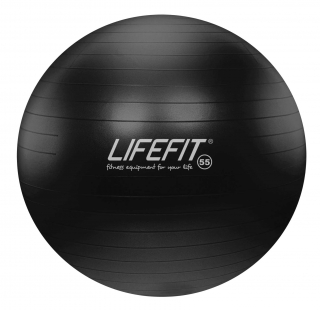 Gymnastická lopta LIFEFIT ANTI-BURST, 55cm, čierna