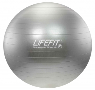 Gymnastická lopta LIFEFIT ANTI-BURST, 65cm, strieborná