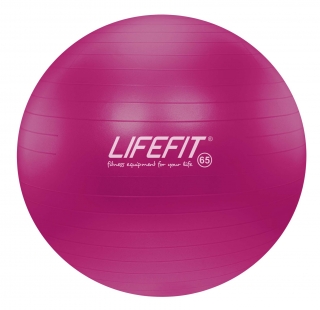 Gymnastická lopta LIFEFIT ANTI-BURST, 65cm, bordová