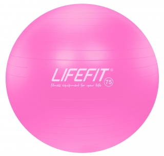 Gymnastická lopta LIFEFIT ANTI-BURST, 75cm, ružová