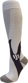 Sulov Kompresné ponožky Checker biele