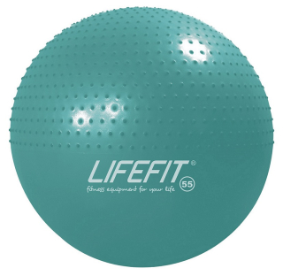 Gymnastický masážna lopticka LIFEFIT MASSAGE BALL 55 cm, tyrkysový